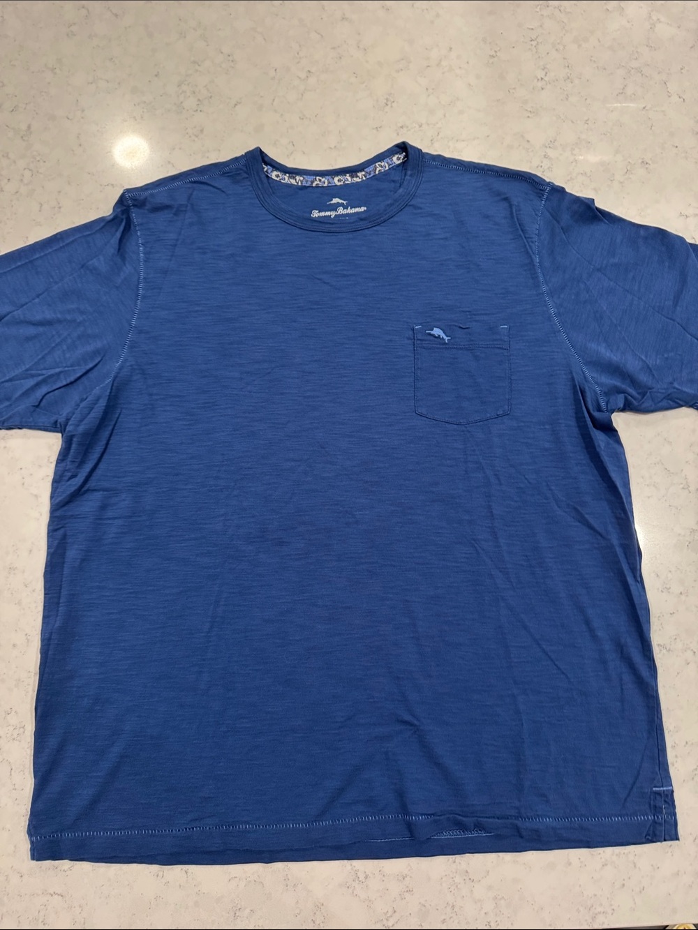 Tommy Bahama Men's XL Front Chest Pocket Solid T-Shirt Top 100% Cotton Casual